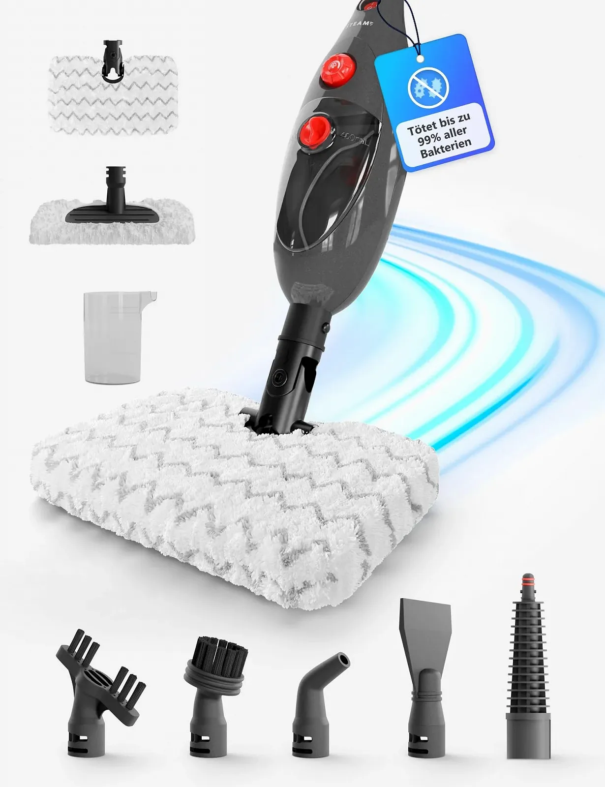 Пароочисник Steam-It Max 7 в 1 дротова електрошвабра 21 м, фото №1 Пароочисник Steam-It Max 7 в 1 дротова електрошвабра 21 м, фото №1