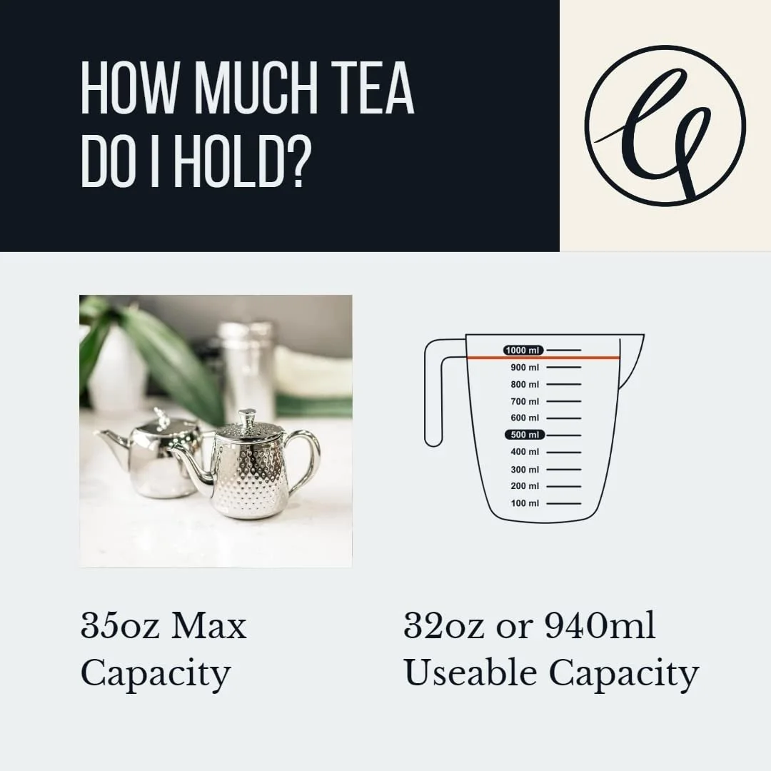 Чайник-заварник Нержавіюча сталь 18/10 1 л, фото №4