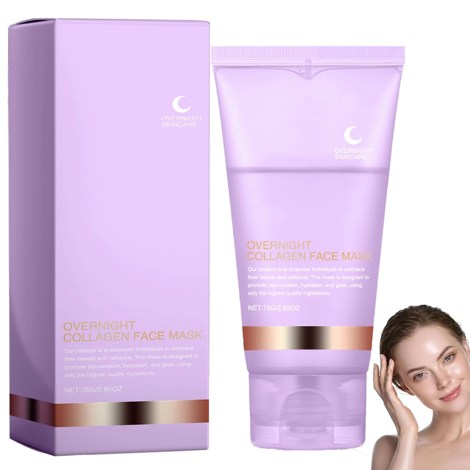 Маска Thoquene Collagen 75 г, Нічна маска для обгортання для зволоження та глибокого живлення, фото №1