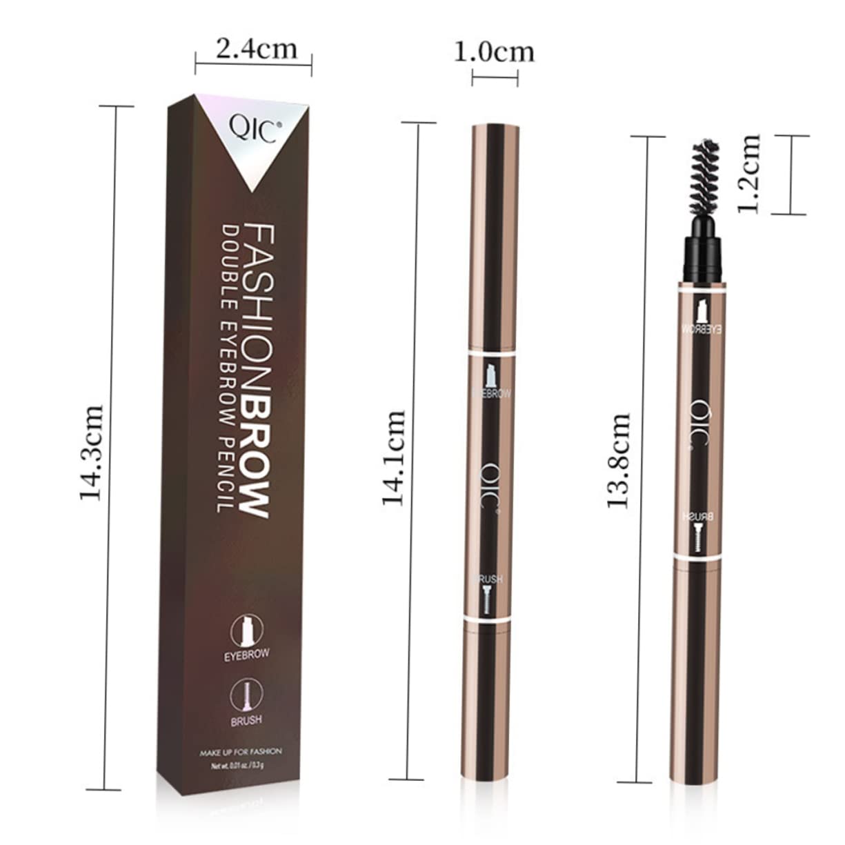 Олівець для брів HONMEET Чорний, фото №7