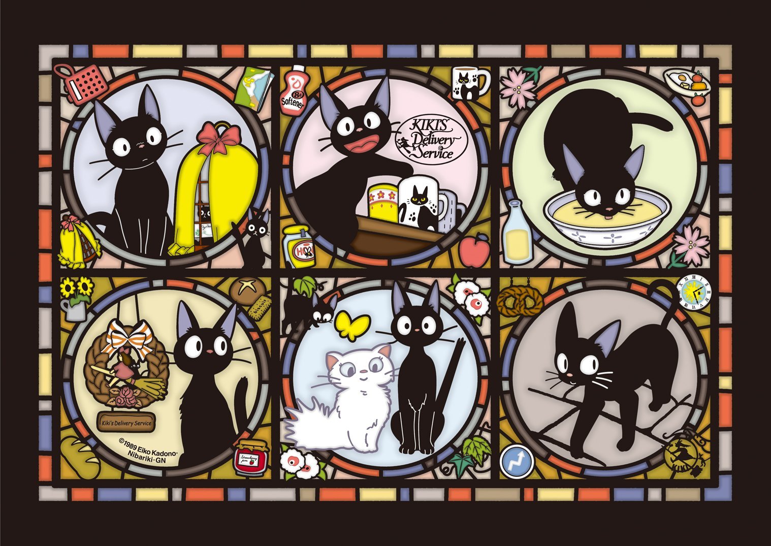 Пазл Studio Ghibli Kiki's Delivery Service Jiji Stained Glass 208 элементов 18.2x25.7 см, фото №1 Пазл Studio Ghibli Kiki's Delivery Service Jiji Stained Glass 208 элементов 18.2x25.7 см, фото №1