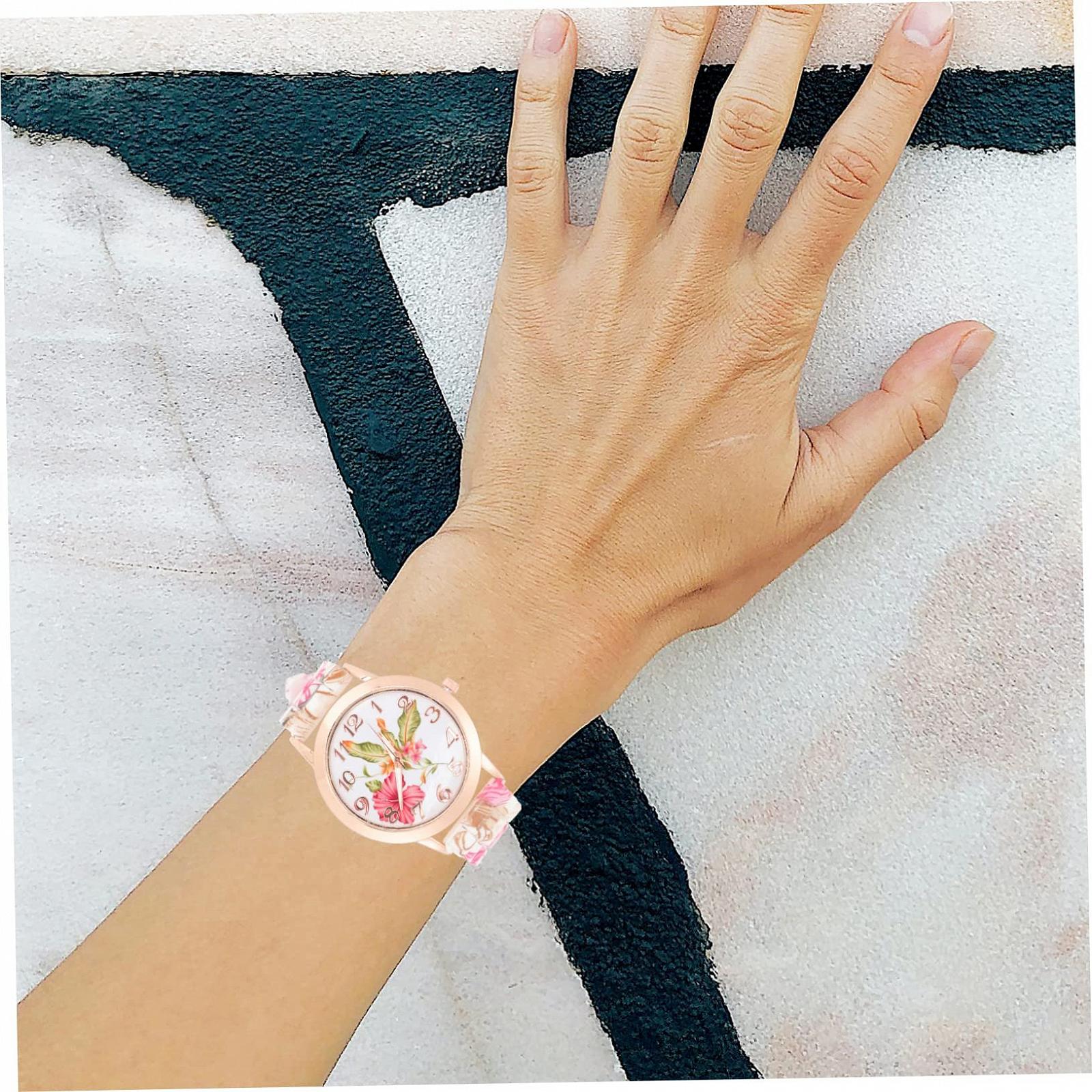 Кварцевые часы PartyKindom для женщин с прочным силиконовым ремешком, фото №2