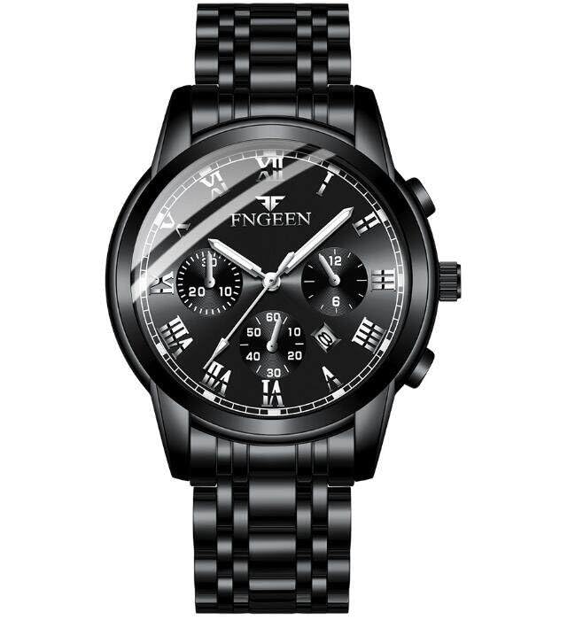 Часы Tevimpeya Мужские Бизнес Механические Автоматические Аналоговые Стальные Серебряно-Золотые Синие, фото №1