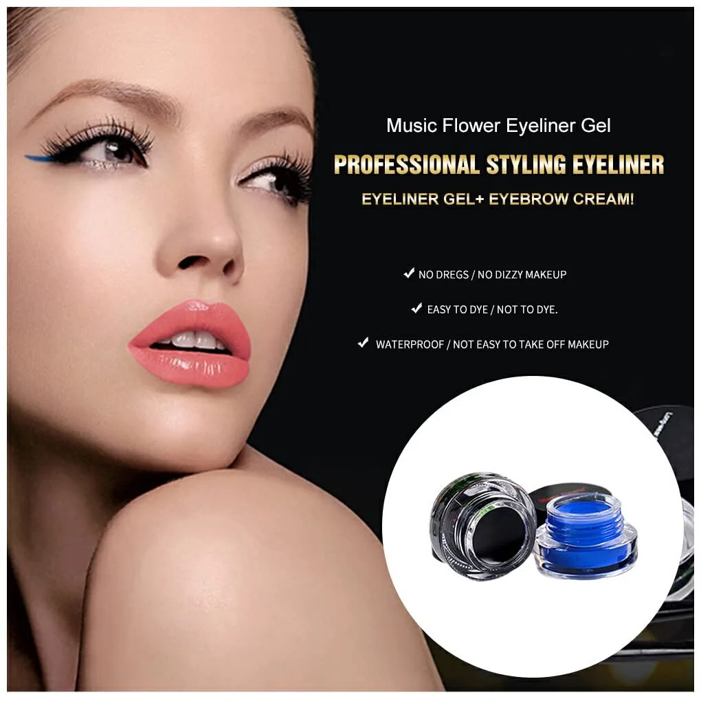 Гелевая Подводка Dajidafu 2 флакона Стойкая водостойкая, фото №2