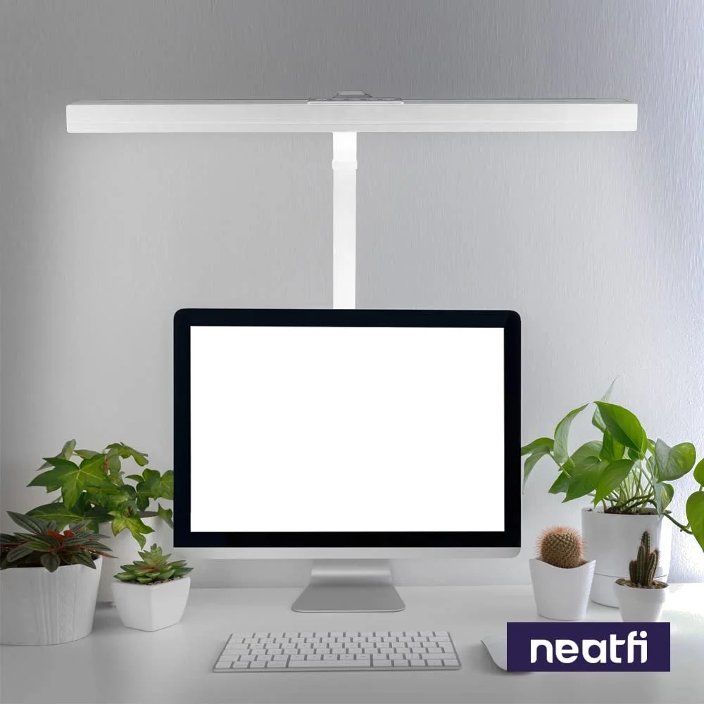 Настільна лампа Neatfi Slim Modern LED Із затискачем 3000 лм 3000K-6500K Регульована яскравість 5 рівнів яскравості 5 режимів 71 см Біла, фото №4