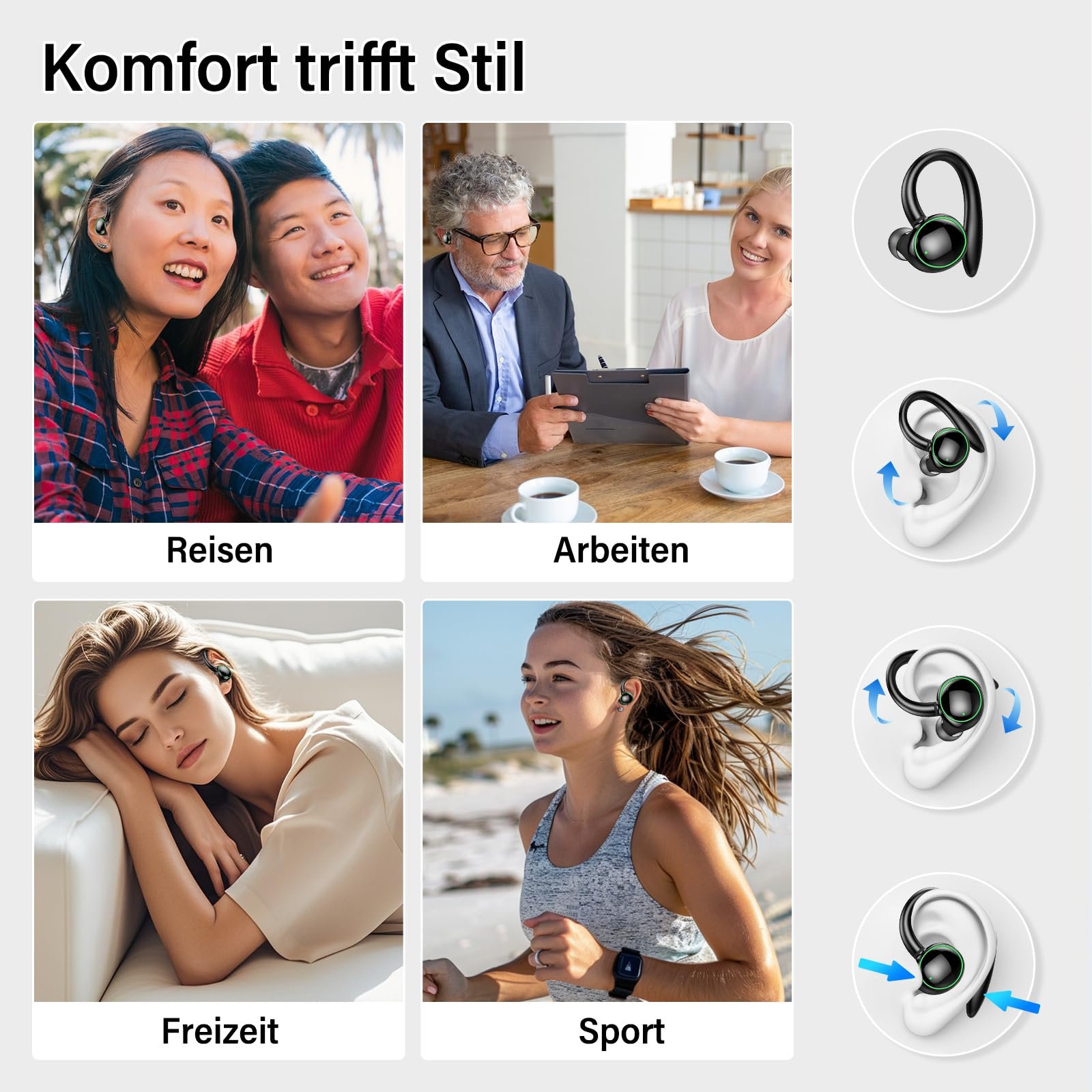Навушники-перекладач AI, Bluetooth 5.4 3-в-1 для перекладу голосу в реальному часі, 164 мови, фото №8