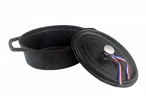 Кастрюля-жаровня Kamberg 0008198 30 см овальная литой алюминий с эффектом камня PFOA-free черная цена на synthetic.ua - Фото 1 Кастрюля-жаровня Kamberg 0008198 30 см овальная литой алюминий с эффектом камня PFOA-free черная synthetic.ua - Фото 1