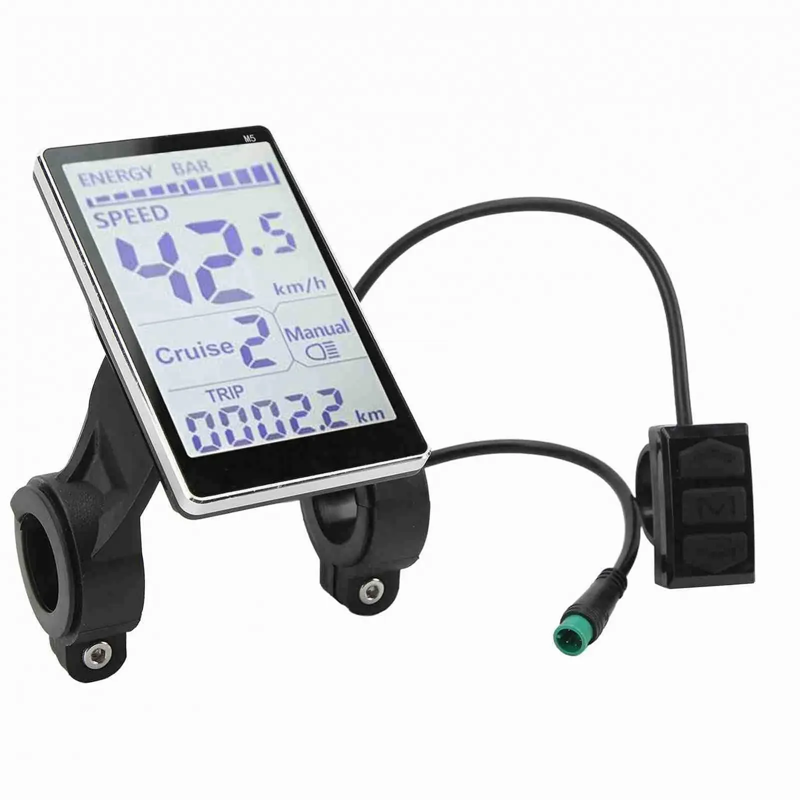 LCD дисплей-метр M5 5 Pin 24V 36V 48V 6V Universal 31.8 22.2 мм, фото №7