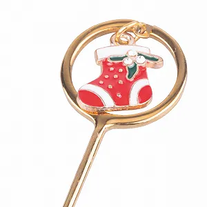 Чайні ложки Золоті Різдвяні з підвісками, 4 шт synthetic.ua - Фото 1