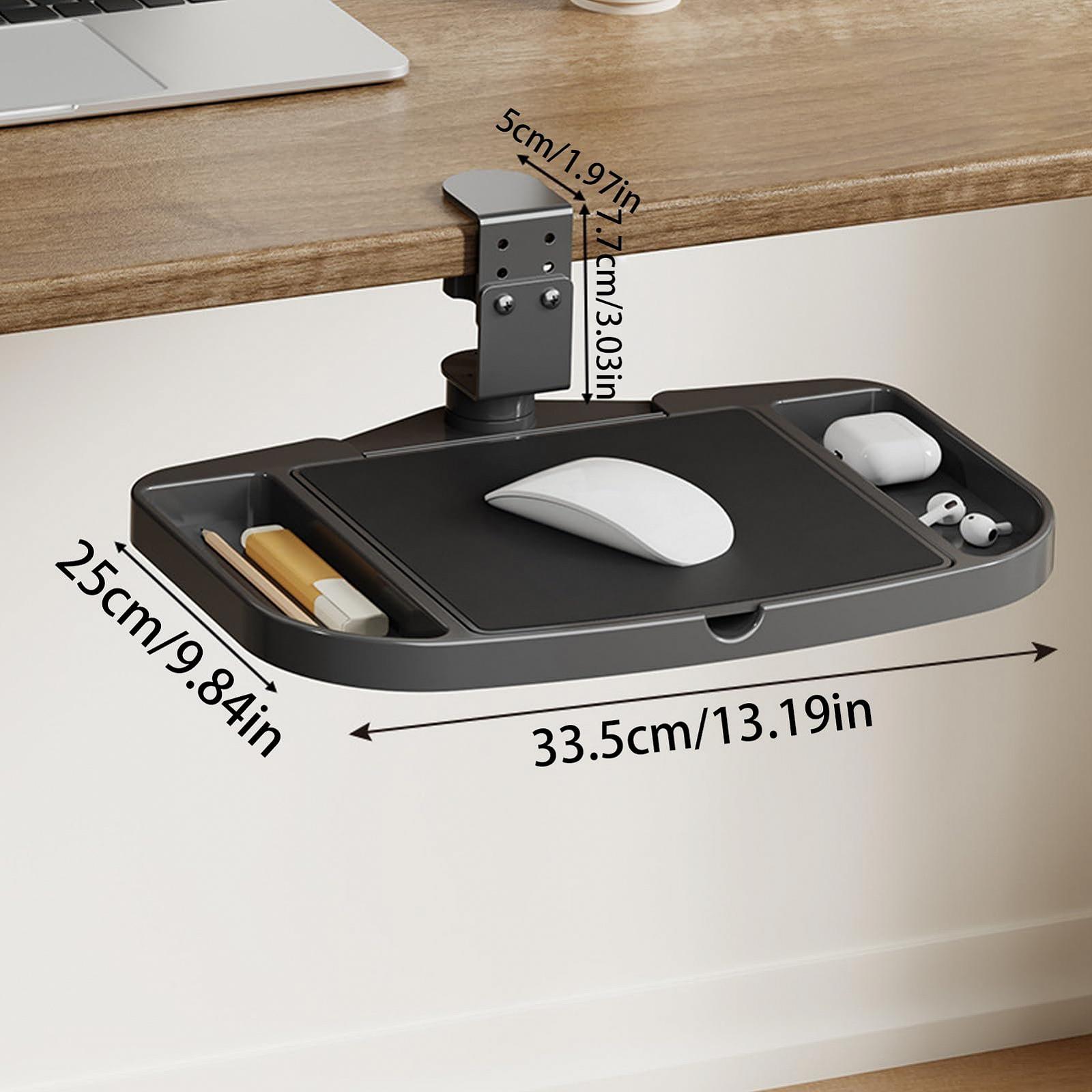 Органайзер для ручек Регулируемый настольный органайзер Подстольные органайзеры Настольные боковые органайзеры для хранения Без сверления Стальной органайзер для стола, Компактный Ver, фото №5