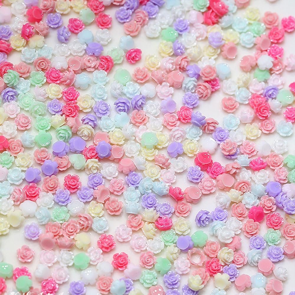 Квітка для дизайну нігтів 4 мм Різнокольорові (100 шт), фото №6