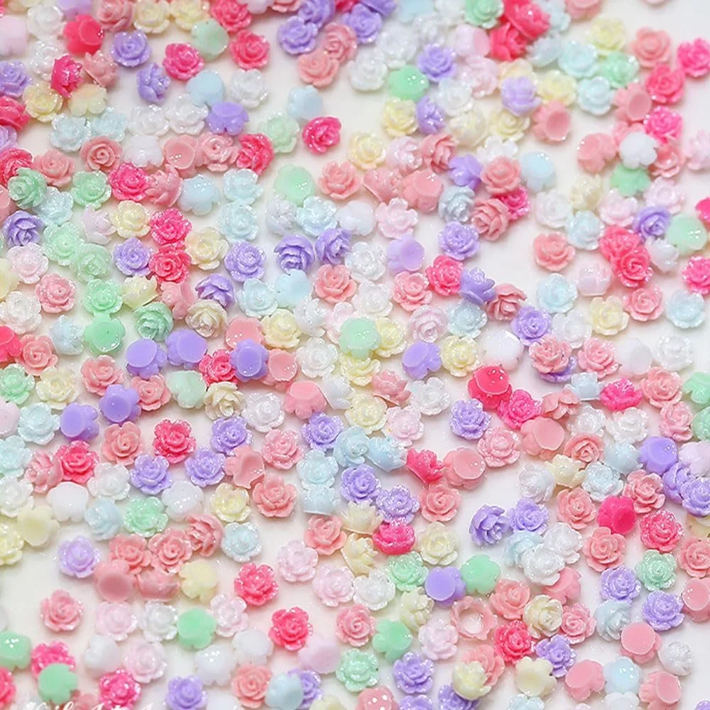 Цветок Без бренда Без серии Без модели 4 мм Разноцветные (100 шт), фото №6