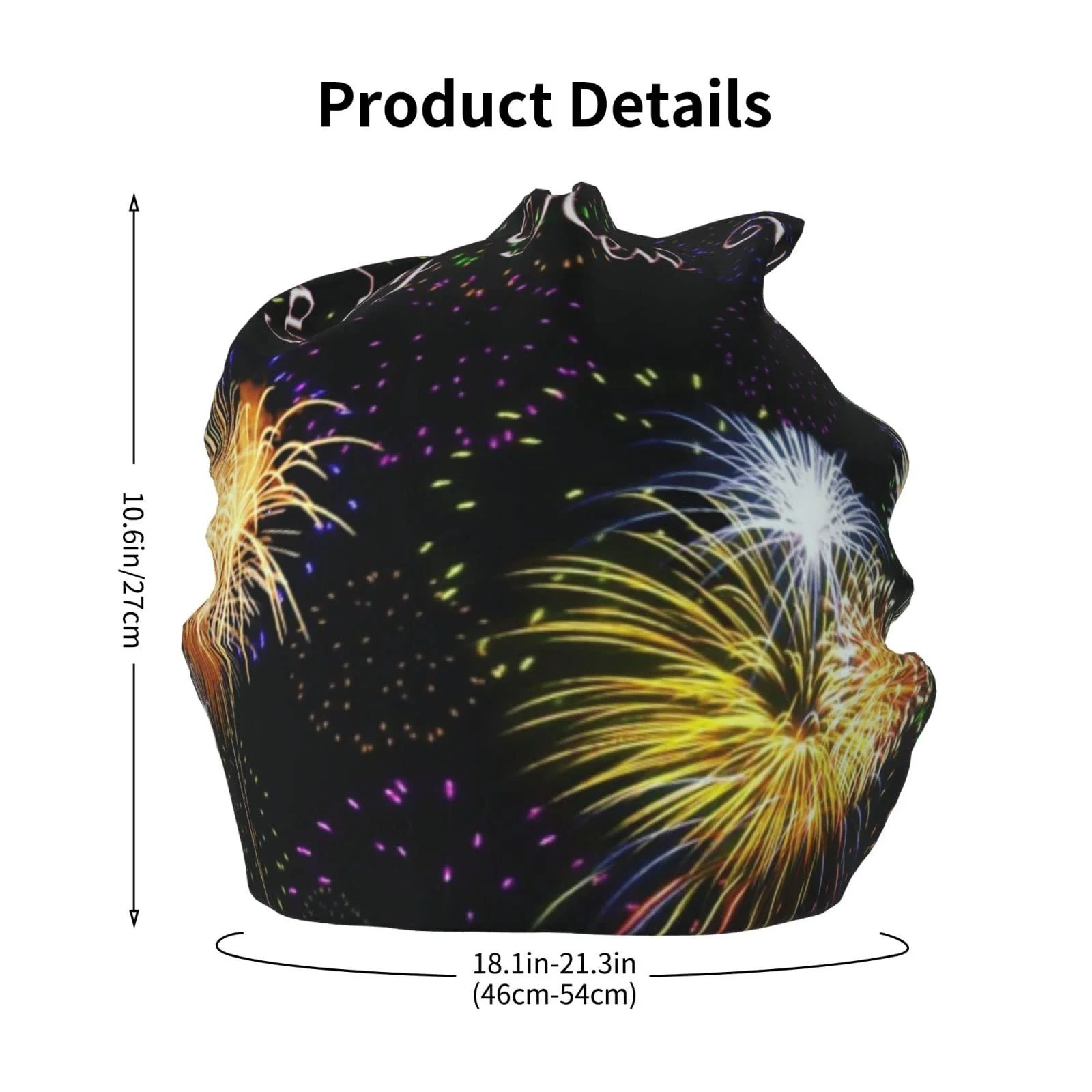 Шапка LOUJIN З Новим Роком Феєрверків для Хлопчиків, Тепла В'язана Шапка Slouchy для Підлітків, One size, фото №5