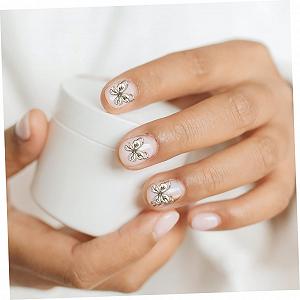 Патчи для ногтей Healvian 20 шт. с блестящими бабочками, аксессуары для маникюра для творческого дизайна для натуральных и искусственных ногтей synthetic.ua - Фото 1