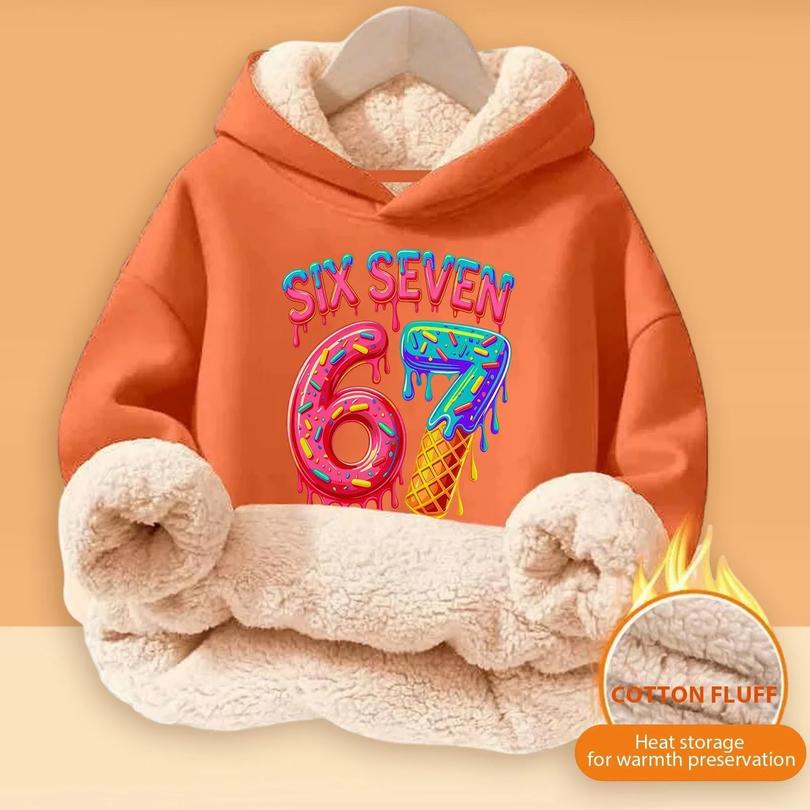 Худи с принтом 67, фото №5