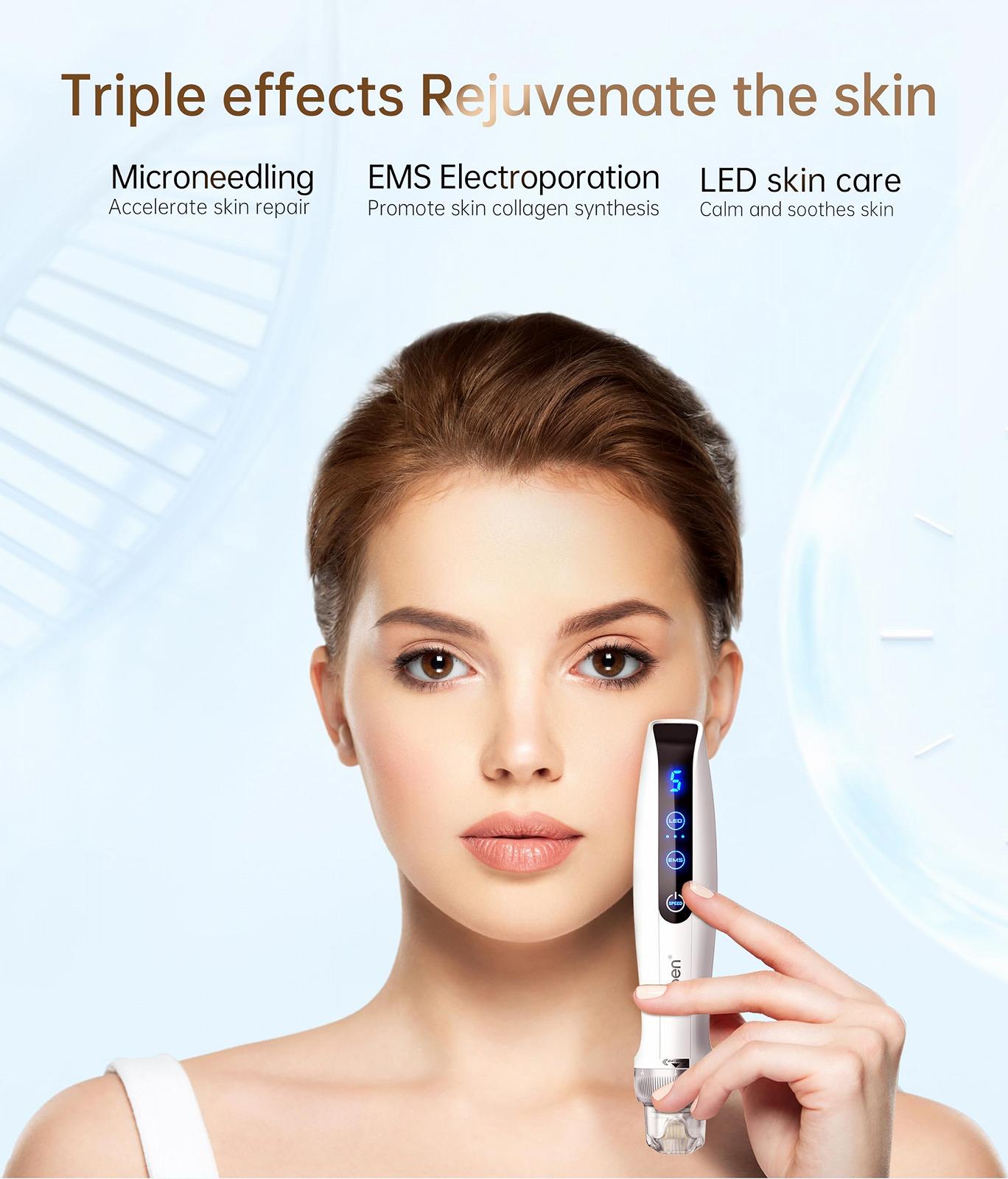 Ручка для микронидлинга Bio-Q2 Professional Wireless Derma, автоматическая зарядка, для лица и тела, с 6 картриджами 0,25 мм (2 x 9 Pin + 2 x 25 Pin + 2 x 14 Pin), фото №3