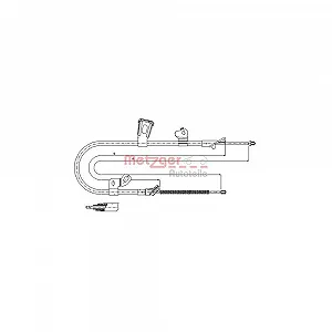 Трос стояночного тормоза METZGER 17.1078 для SUZUKI задний левый - Фото 1