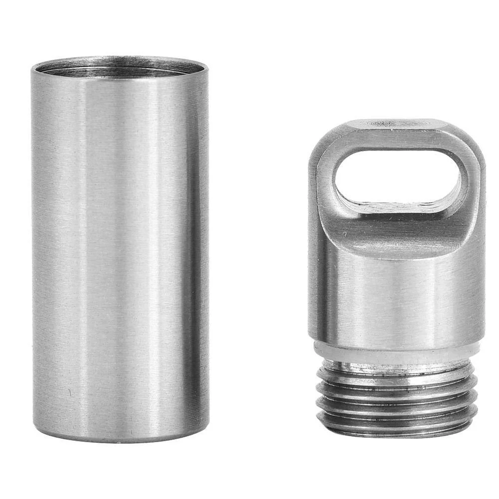 Контейнер для таблеток Yosoo, великий, для кемпінгу, водонепроникний, з нержавіючої сталі, фото №3