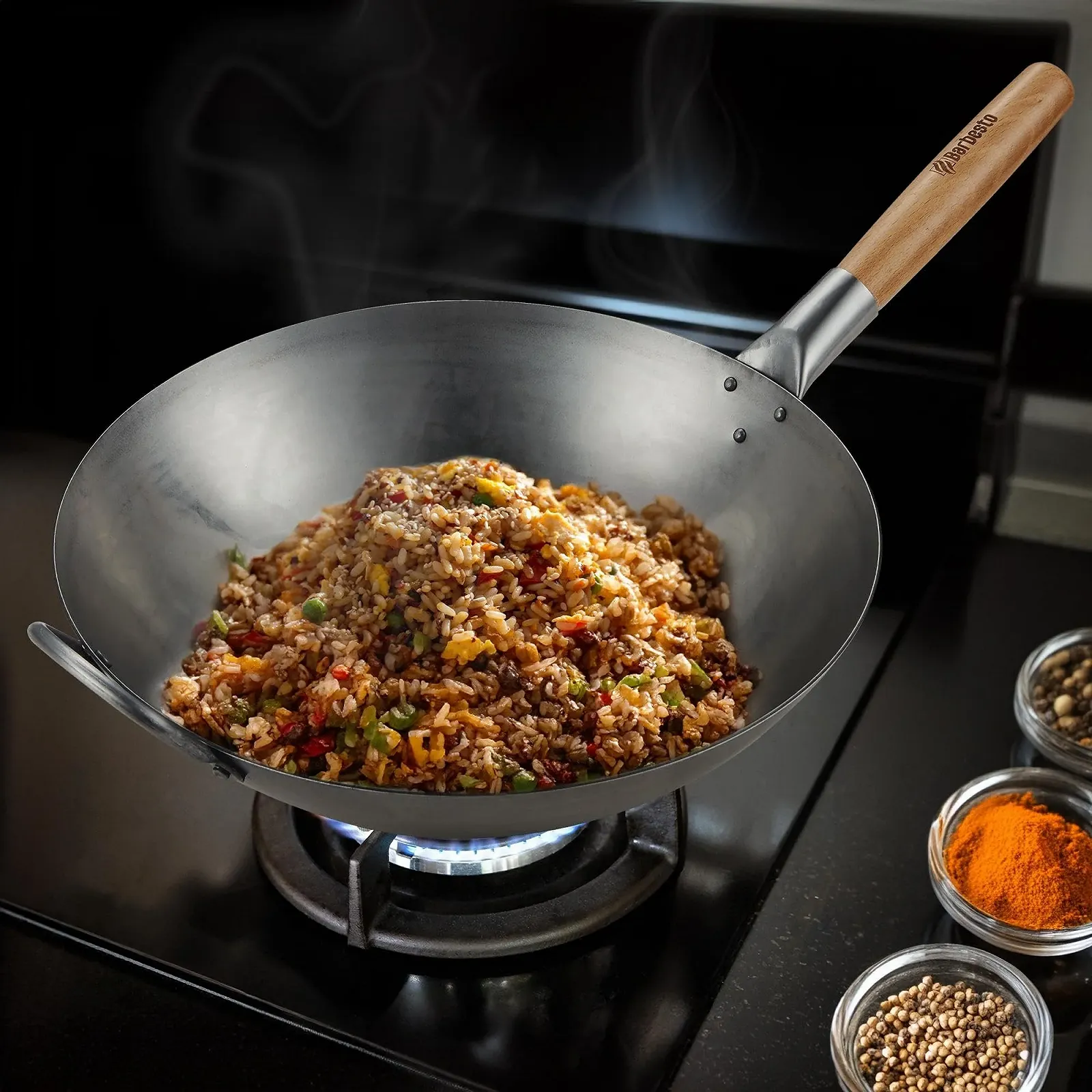 Сковорідка-Вок Кругла CLP Carbon Steel 36 см, фото №8 Сковорідка-Вок Кругла CLP Carbon Steel 36 см, фото №8