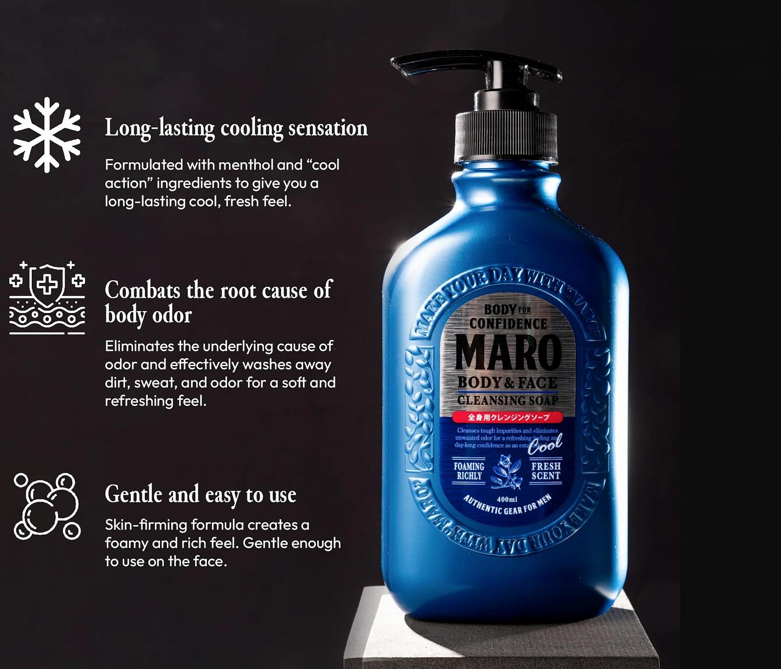 Очисний засіб для обличчя та тіла Maro Cool 400 мл, фото №2