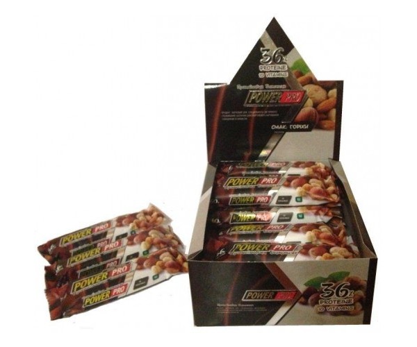 Протеиновые батончики Power Pro 36% орех Nutella (60 грамм) - 20 шт, фото №1