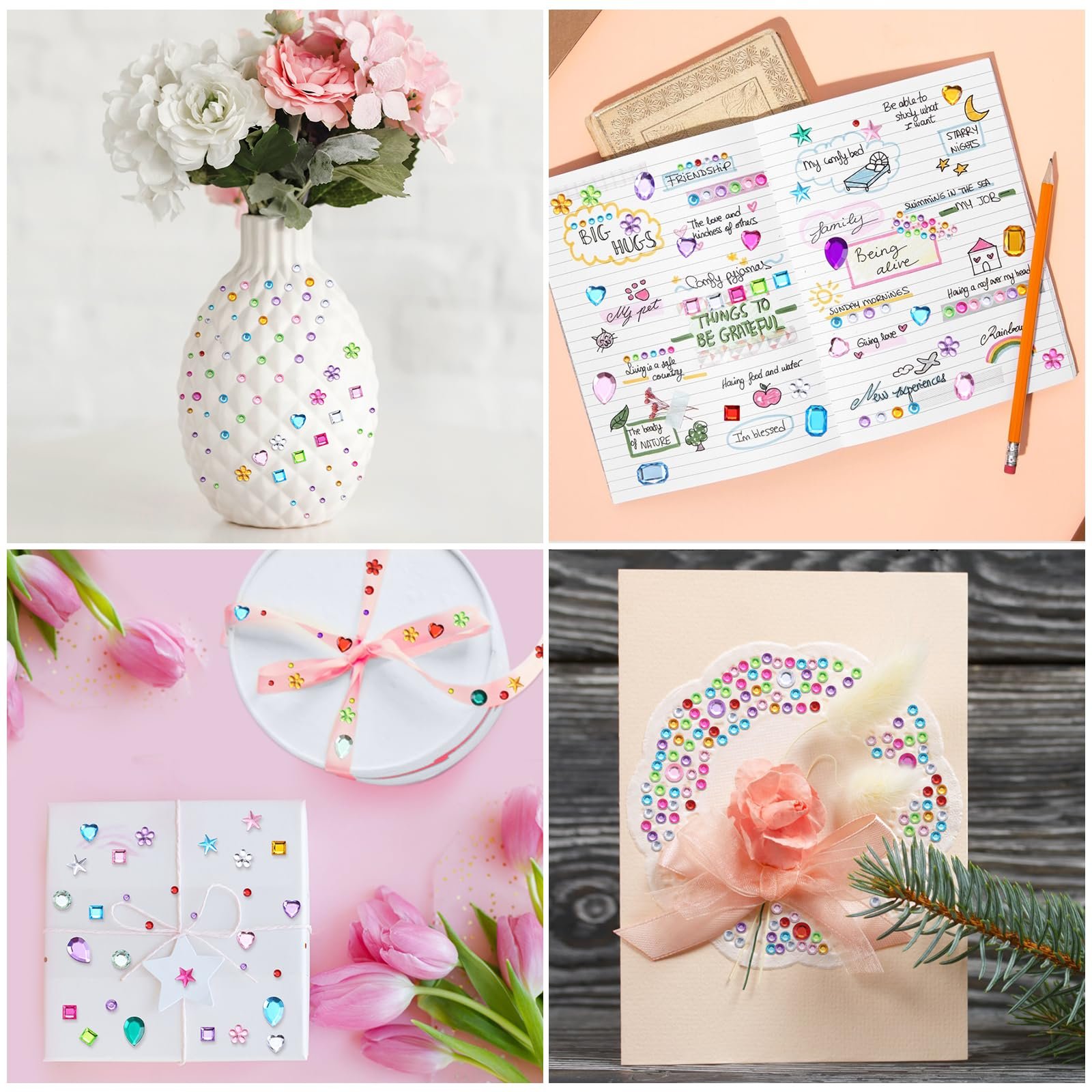 Стразы Naler, набор 1786 шт, самоклеящиеся, блестящие, 15 листов, разноцветные, фото №8