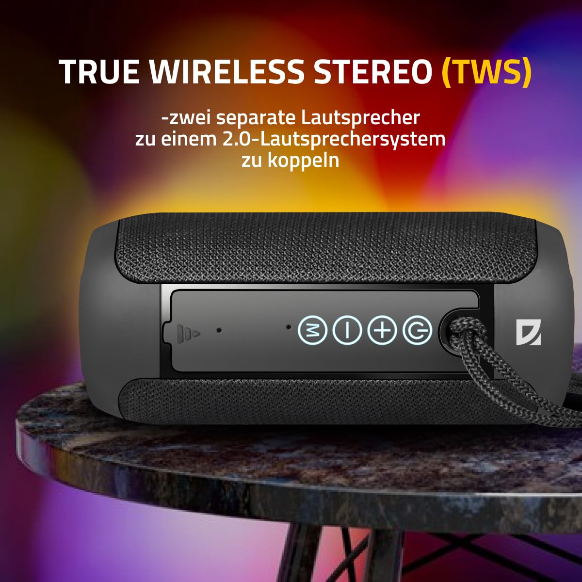 Колонка Defender Enjoy S700 Bluetooth, Портативна Bluetooth 5.0 зі Стерео True Wireless, Функція Гучного Зв’язку, із FM Радіо, USB/MicroSD для Дому та Саду, фото №5
