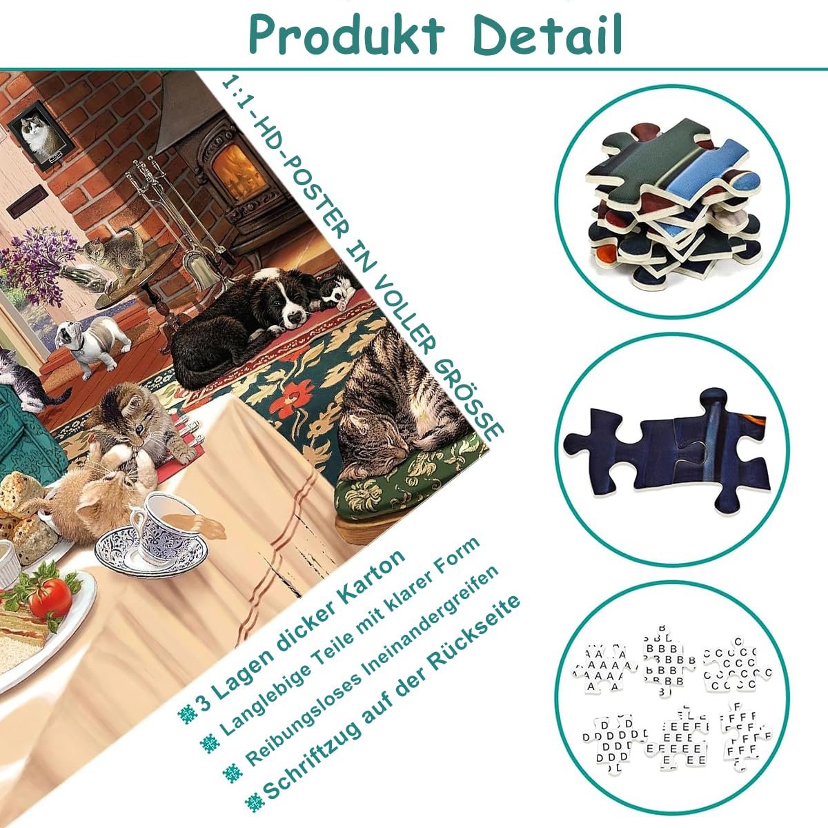 Пазли Cat Afternoon Tea 1000 деталей, фото №2