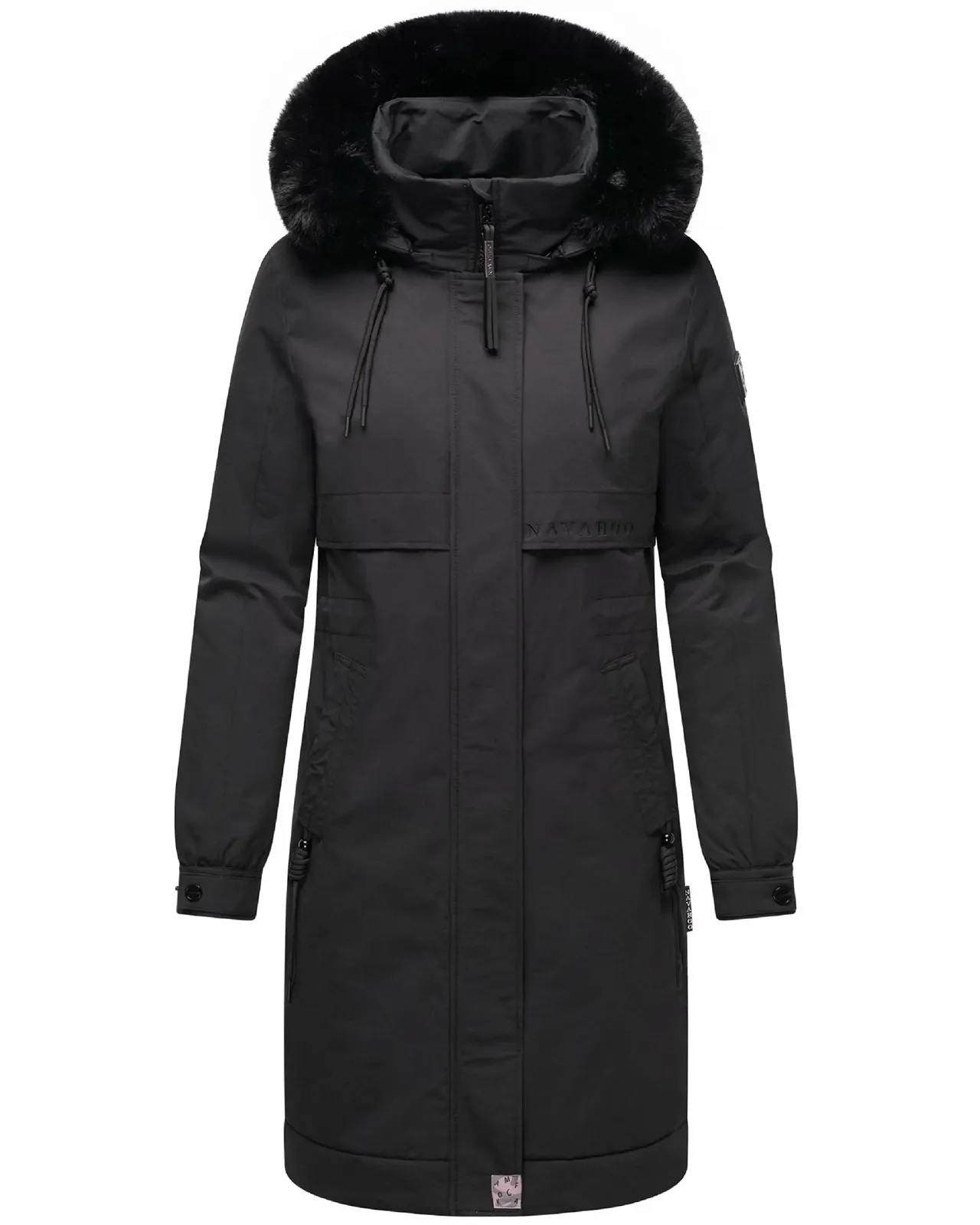 Женская зимняя куртка Navahoo Длинная с искусственным мехом и капюшоном, фото №2