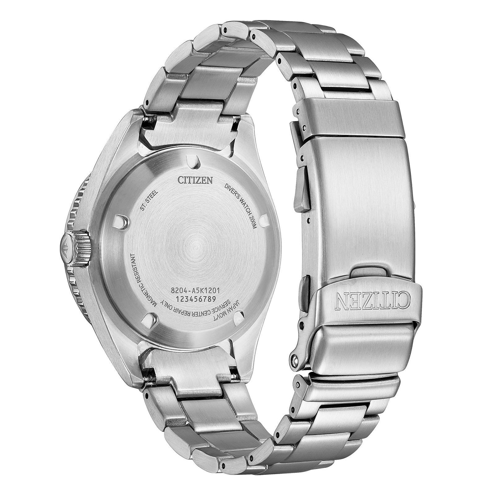 Годинник Citizen Analogue Automatic NY0120-52E для чоловіків з нержавіючої сталі, срібний, спортивний, фото №4