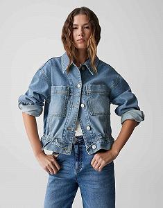 Джинсовая куртка OPUS Hemely Loose из смеси хлопка BCI synthetic.ua - Фото 1