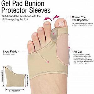 Коректор великого пальця стопи TMXKOOK Набір для корекції Hallux Valgus 9 шт., силіконовий роздільник для пальців synthetic.ua - Фото 1