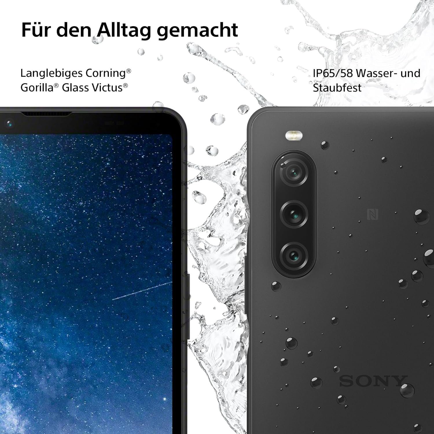Смартфон Sony Xperia 10 V 5000 мАч 6,1" 21:9 OLED Тройная камера IP65/68 Black, фото №10