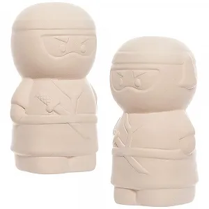 Копилки керамические Baker Ross FX856 Ниндзя набор для росписи 2 шт. synthetic.ua - Фото 1