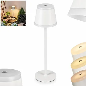 Настільна лампа Walt LED 4.6 Вт USB-C Акумуляторна димована IP54 Сіро-біла - Фото 1