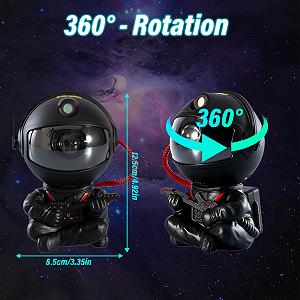 Проектор Starry Sky LED Galaxy Astronaut Night Light с пультом дистанционного управления 360° 8 режимов света 15 комбинаций освещения Black Guitar synthetic.ua - Фото 1