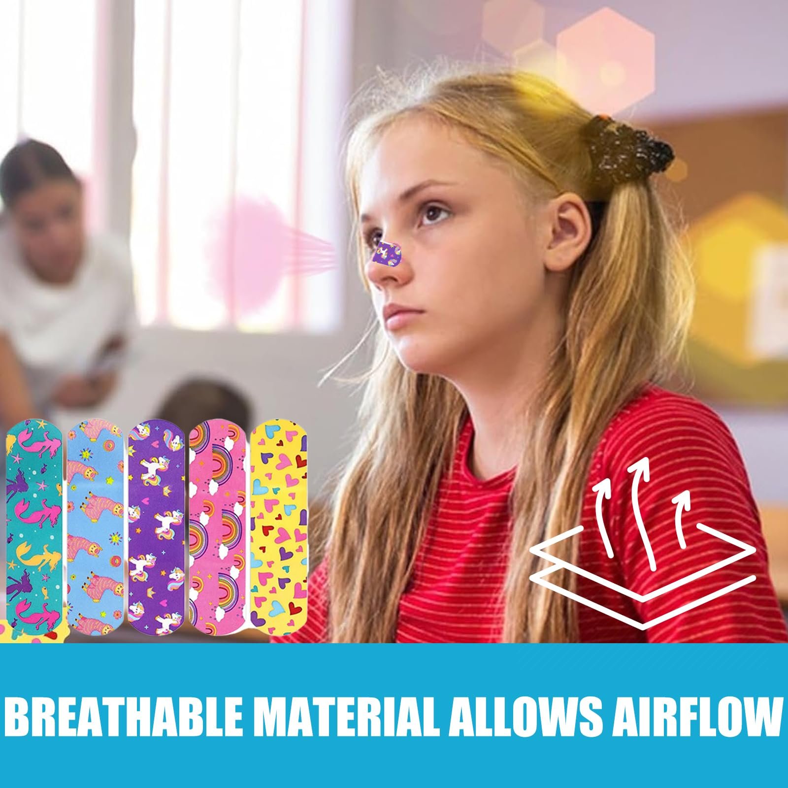 Детские назальные пластыри 30 шт. От храпа Для лучшего дыхания, фото №4