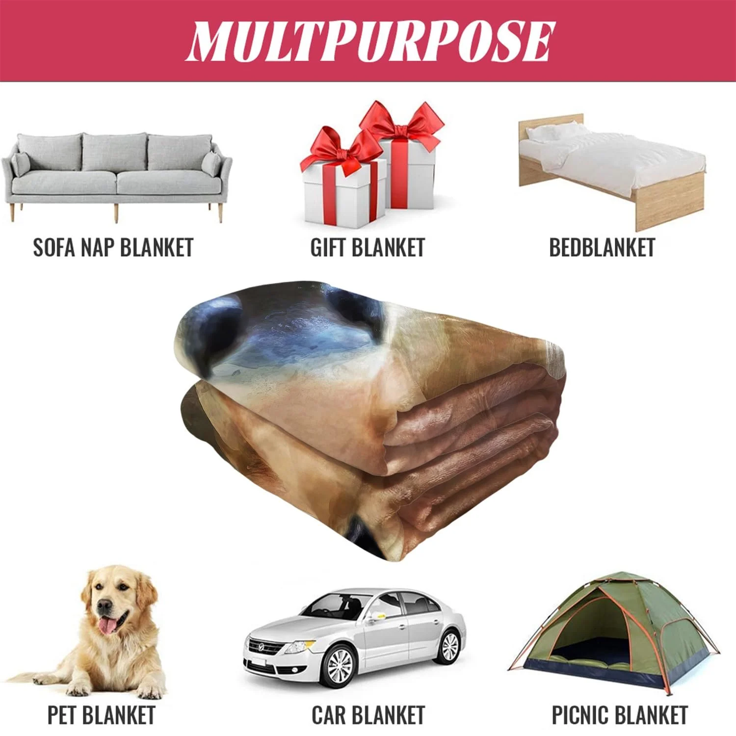 Одеяло Флисовое YISUMEI Jersey Cow Face Мягкое 150 x 200 см, фото №2