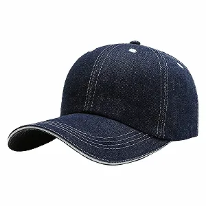 Бейсболка джинсовая летняя солнцезащитная воздухопроницаемая унисекс - Фото 1