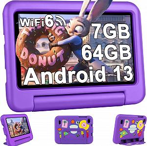 Планшет 7" Oangcc TAB A8 4+3/64Gb 4 ядра Android 13 Фиолетовый - Фото 1