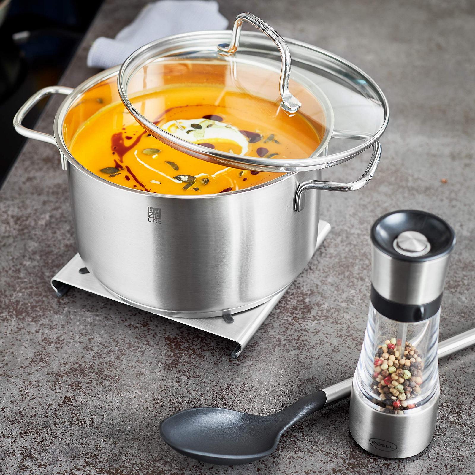 Кастрюля RÖSLE Basic Line 18/10 из нержавеющей стали серебряная диаметр 20 см, фото №3 Кастрюля RÖSLE Basic Line 18/10 из нержавеющей стали серебряная диаметр 20 см, фото №3