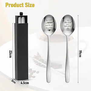 Ложка кофейная с гравировкой Happy Birthday, нержавеющая сталь synthetic.ua - Фото 1