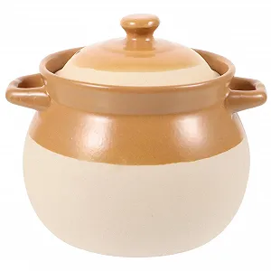 Кастрюля VALICLUD керамическая термостойкая винтажная для газовой плиты и тушения - Фото 1