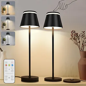 Настільна лампа HOTUT (Набір із 2 шт.) LED акумуляторна бездротова USB водонепроникна - Фото 1