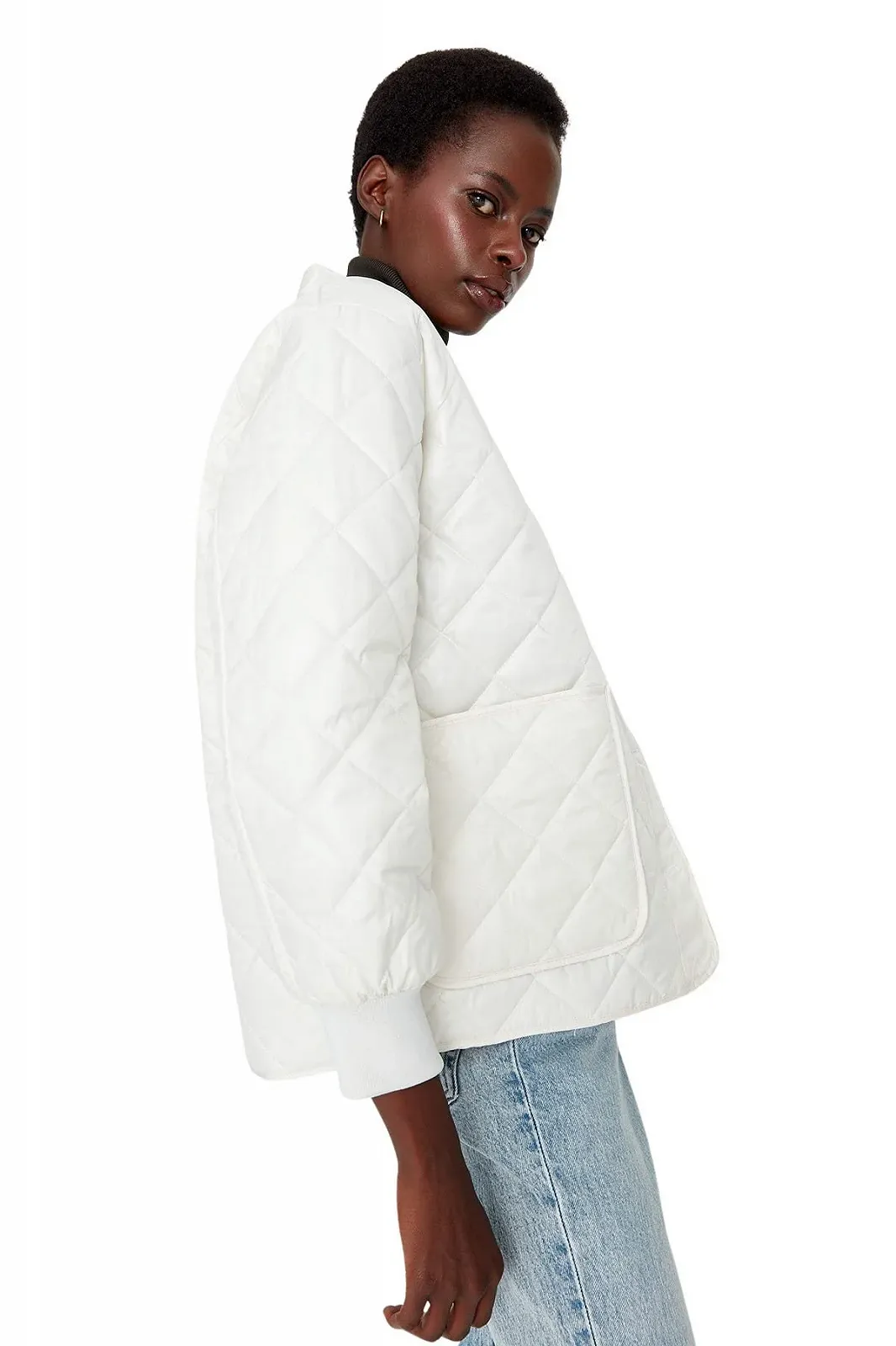 Куртка TRENDYOL Пуховик Однотонный Зимний, фото №3