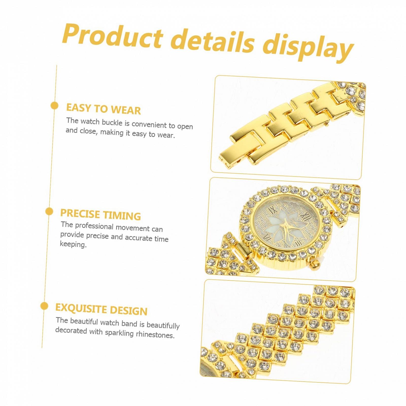 Жіночий годинник OATIPHO з кристалами сріблястий сплав, фото №8