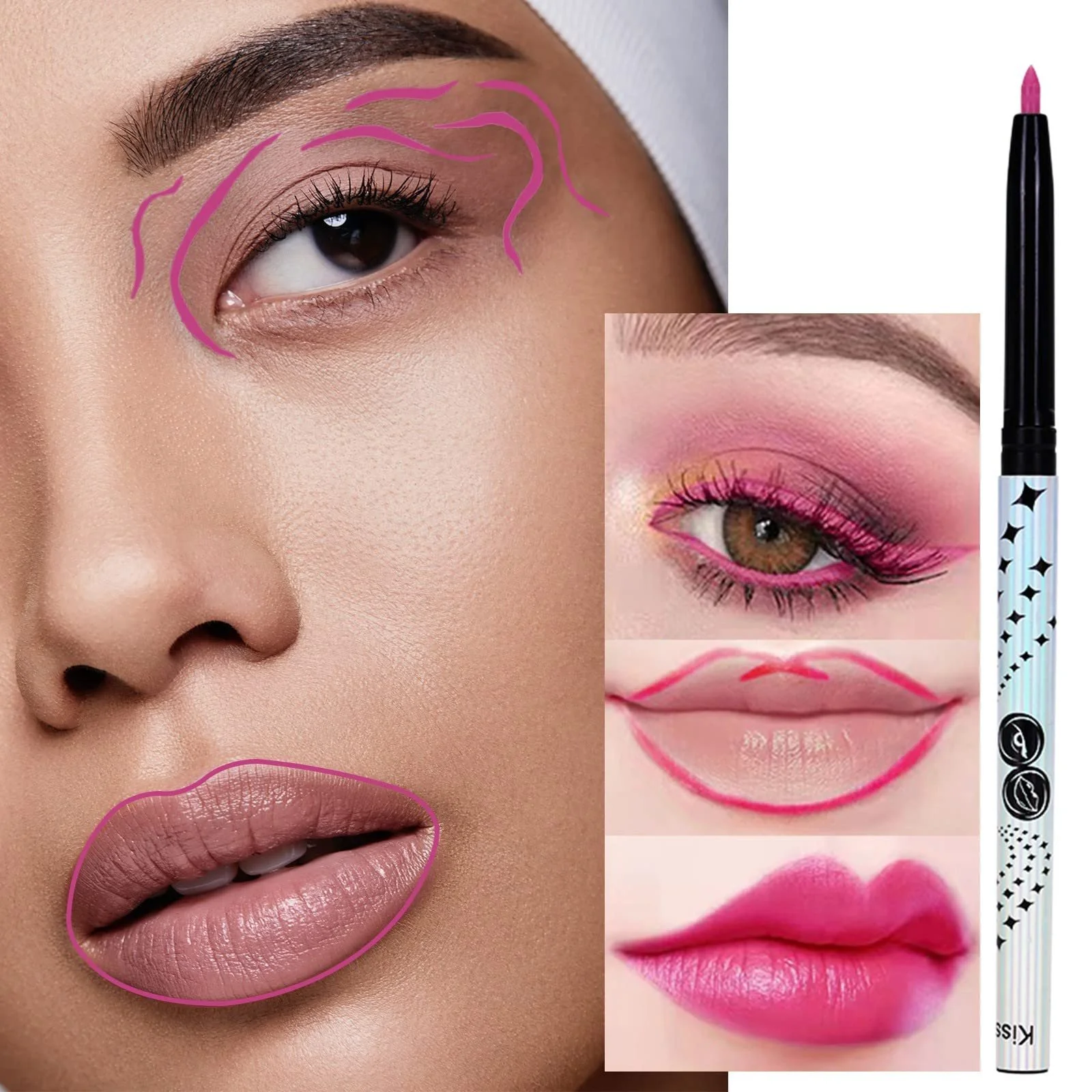 Олівець для очей і очей Гелевий 18 кольорів, фото №4 Олівець для очей і очей Гелевий 18 кольорів, фото №4