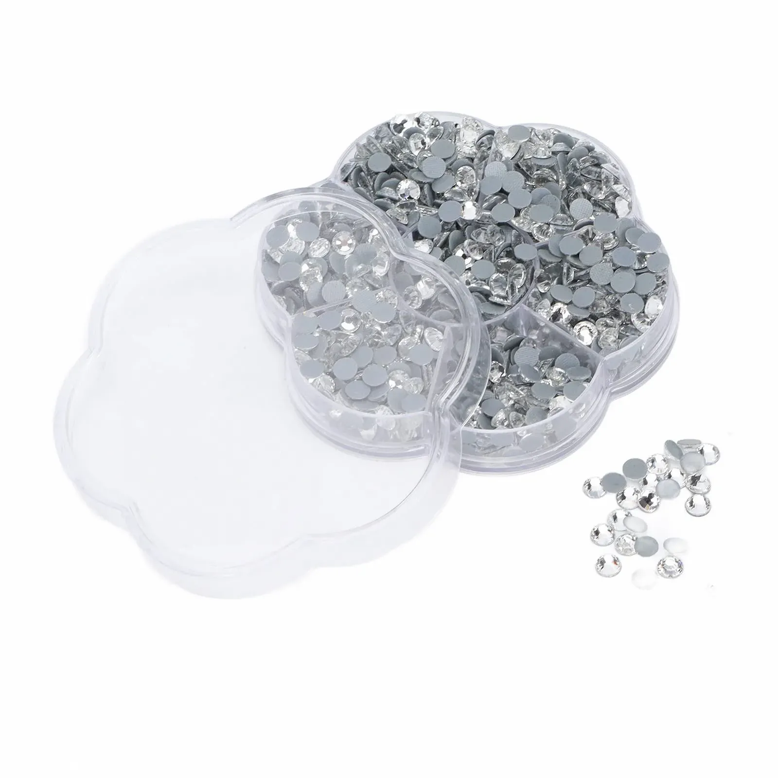 Стрази Hotfix Плоскі Прозорий 1440 шт Скло Прозорий, фото №1