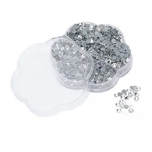 Стрази Hotfix Плоскі Прозорий 1440 шт Скло Прозорий - Фото 1