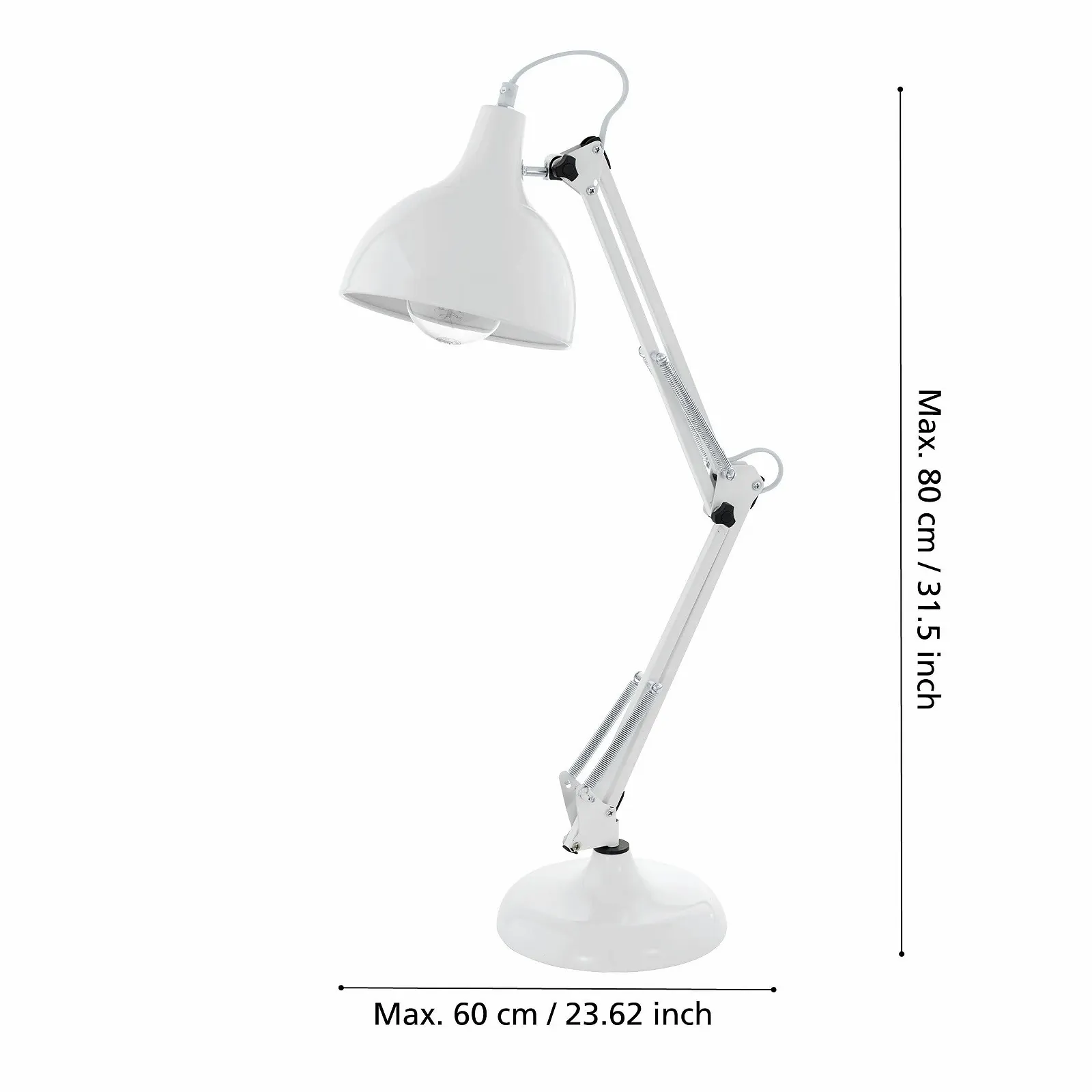 Настольная лампа EGLO 40 W Сталь Белая, фото №6